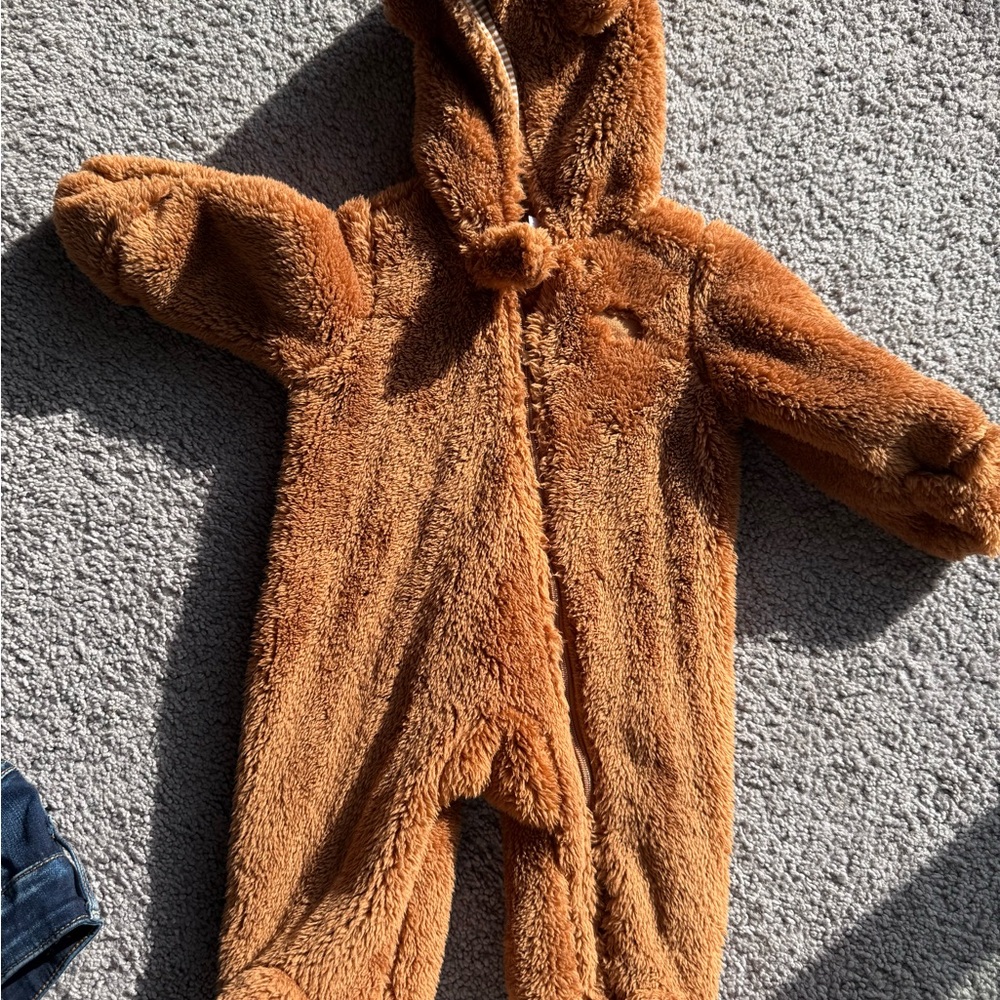 Carter’s Cozy Brown Fleece Kids One Piece